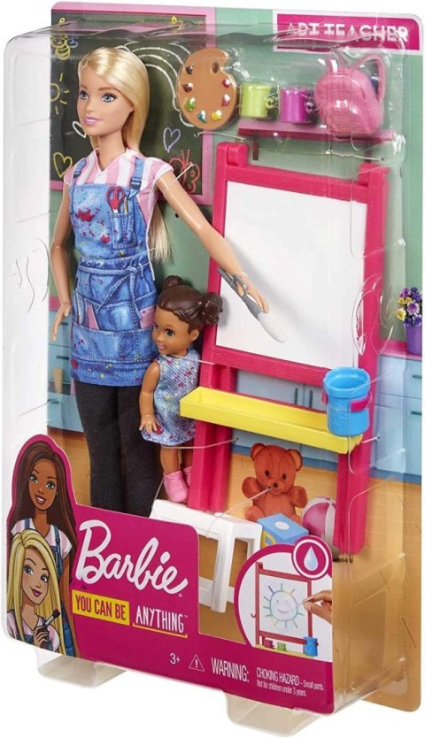Barbie Kariera Nauczycielka Plastyki Lalka Akcesoria GJM29
