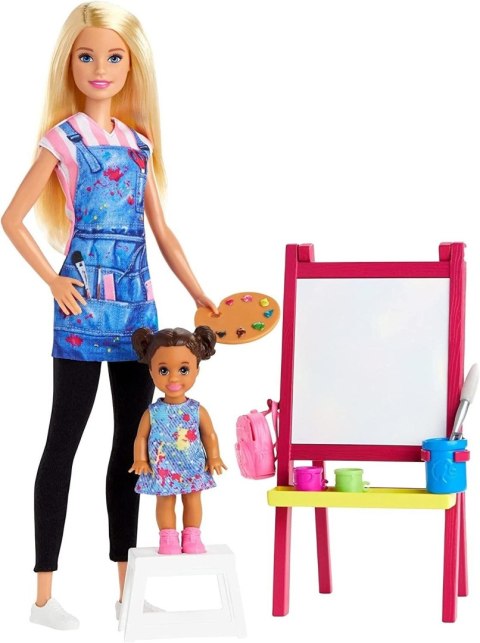 Barbie Kariera Nauczycielka Plastyki Lalka Akcesoria GJM29