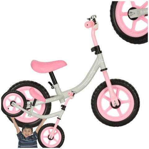 Rowerek biegowy Trike Fix Balance ultra lekki 1,8kg szary różowy Rowerek biegowy Trike Fix Balance ultra lekki 1,8kg szary różowy