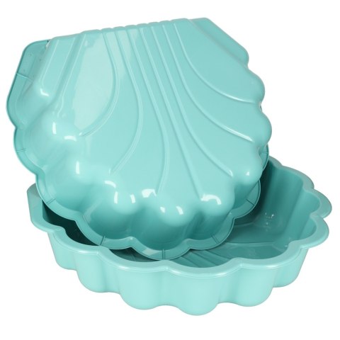 Piaskownica zamykana basen Muszelka Twins podwójna 2w1 160x87,5x19,5cm miętowa Piaskownica zamykana basen Muszelka Twins podwójna 2w1 160x87,5x19,5cm miętowa