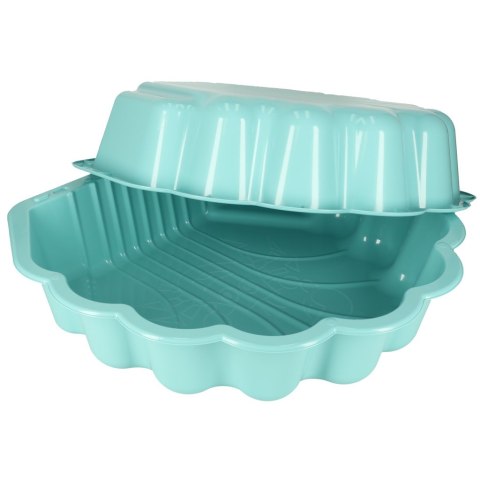 Piaskownica zamykana basen Muszelka Twins podwójna 2w1 160x87,5x19,5cm miętowa Piaskownica zamykana basen Muszelka Twins podwójna 2w1 160x87,5x19,5cm miętowa