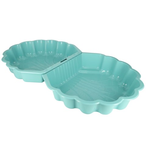 Piaskownica zamykana basen Muszelka Twins podwójna 2w1 160x87,5x19,5cm miętowa Piaskownica zamykana basen Muszelka Twins podwójna 2w1 160x87,5x19,5cm miętowa