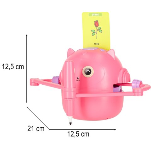 Robot edukacyjny interaktywny nauka rysowania pisania zestaw fiszki mazaki różowy Robot edukacyjny interaktywny nauka rysowania pisania zestaw fiszki mazaki różowy