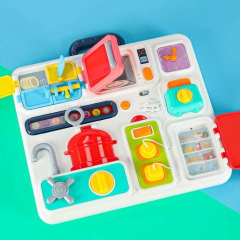 Tablica manipulacyjna sensoryczna montessori kuchnia zegar światło dźwięk Tablica manipulacyjna sensoryczna montessori kuchnia zegar światło dźwięk