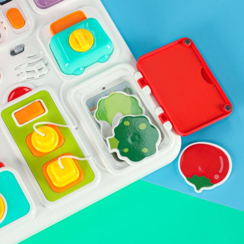 Tablica manipulacyjna sensoryczna montessori kuchnia zegar światło dźwięk Tablica manipulacyjna sensoryczna montessori kuchnia zegar światło dźwięk