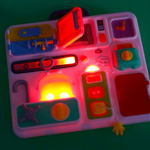 Tablica manipulacyjna sensoryczna montessori kuchnia zegar światło dźwięk Tablica manipulacyjna sensoryczna montessori kuchnia zegar światło dźwięk
