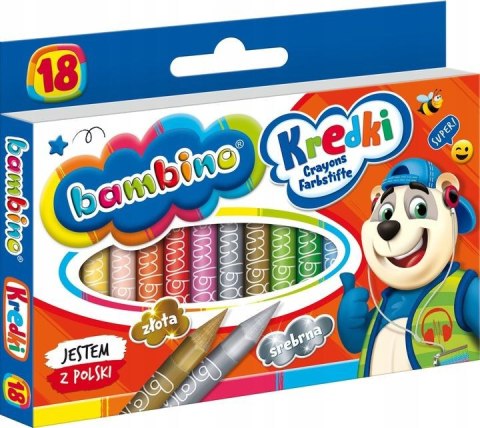 Bambino Kredki Z Glinki Kaolinowej 18 Kolorów Zestaw 0201 Bambino Kredki Z Glinki Kaolinowej 18 Kolorów Zestaw 0201