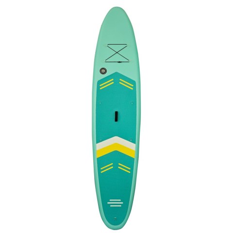 Deska SUP pompowana do pływania z siedzeniem akcesoriami wiosło zestaw turkusowa 350 cm Deska SUP pompowana do pływania z siedzeniem akcesoriami wiosło zestaw turkusowa 350 cm
