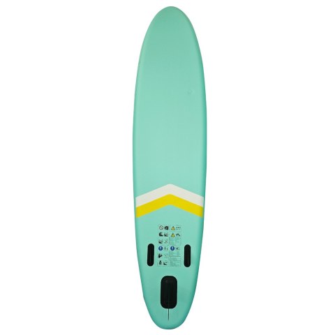 Deska SUP pompowana do pływania z siedzeniem akcesoriami wiosło zestaw turkusowa 350 cm Deska SUP pompowana do pływania z siedzeniem akcesoriami wiosło zestaw turkusowa 350 cm
