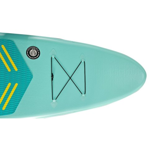 Deska SUP pompowana do pływania z siedzeniem akcesoriami wiosło zestaw turkusowa 350 cm Deska SUP pompowana do pływania z siedzeniem akcesoriami wiosło zestaw turkusowa 350 cm