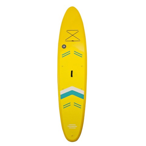 Deska SUP pompowana do pływania z siedzeniem akcesoriami wiosło zestaw żółta 350 cm Deska SUP pompowana do pływania z siedzeniem akcesoriami wiosło zestaw żółta 350 cm
