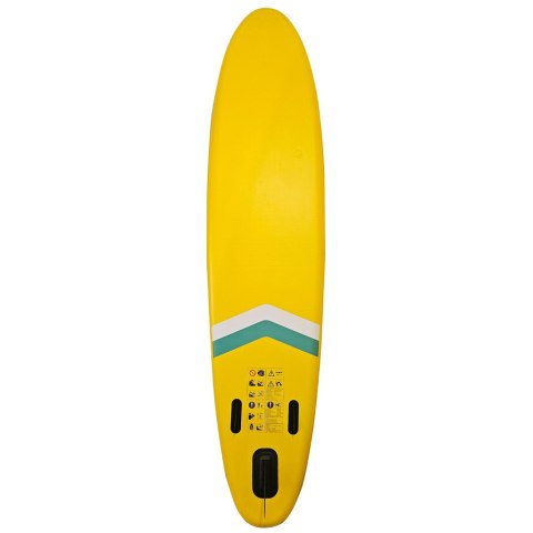 Deska SUP pompowana do pływania z siedzeniem akcesoriami wiosło zestaw żółta 350 cm Deska SUP pompowana do pływania z siedzeniem akcesoriami wiosło zestaw żółta 350 cm