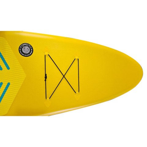 Deska SUP pompowana do pływania z siedzeniem akcesoriami wiosło zestaw żółta 350 cm Deska SUP pompowana do pływania z siedzeniem akcesoriami wiosło zestaw żółta 350 cm