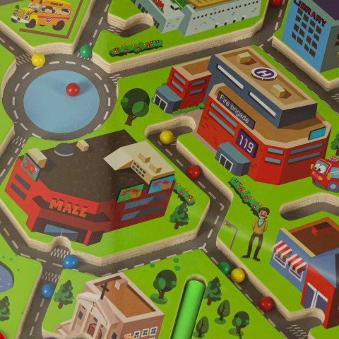 Gra labirynt magnetyczna planszowa drewniana do podróży duże miasto 2 graczy Gra labirynt magnetyczna planszowa drewniana do podróży duże miasto 2 graczy