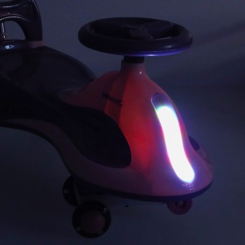 Jeździk grawitacyjny LED Swing FIX S2 skuter z rączką fioletowy max 100kg Jeździk grawitacyjny LED Swing FIX S2 skuter z rączką fioletowy max 100kg