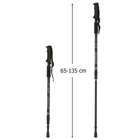 Kijki kije trekkingowe do nordic walking składane 2 sztuki czarne Kijki kije trekkingowe do nordic walking składane 2 sztuki czarne