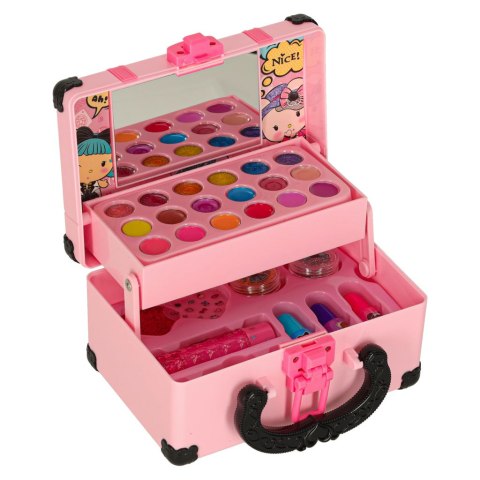 Kuferek zestaw kosmetyków do makijażu i paznokci makeup kosmetyki cienie lakiery walizka Kuferek zestaw kosmetyków do makijażu i paznokci makeup kosmetyki cienie lakiery walizka