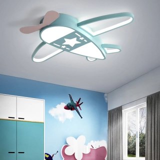 Lampa LED sufitowa plafon do pokoju dziecięcego ściemniana LUMELA + pilot samolot