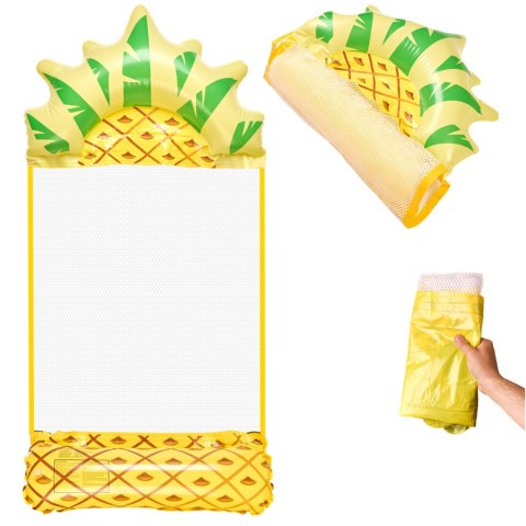 Materac dmuchany plażowy hamak wodny leżak fotel krzesło do pływania basenu ananas Materac dmuchany plażowy hamak wodny leżak fotel krzesło do pływania basenu ananas