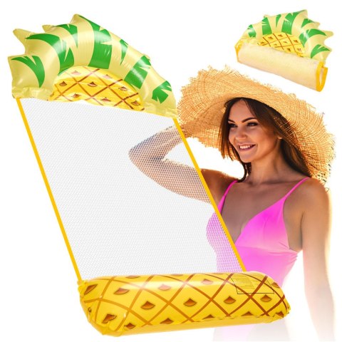 Materac dmuchany plażowy hamak wodny leżak fotel krzesło do pływania basenu ananas Materac dmuchany plażowy hamak wodny leżak fotel krzesło do pływania basenu ananas
