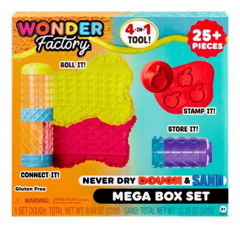 Wonder Factory Never Dry Dough & Sand Mega Box Set 595298-EUC Wonder Factory Never Dry Dough & Sand Mega Box Set 595298-EUC